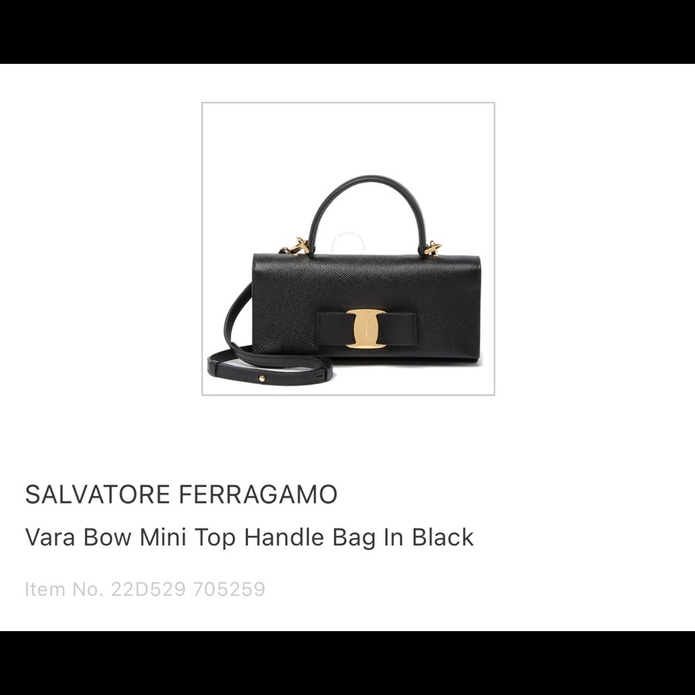 Salvatore Ferragamo Vara Bow mini bag in hammered calfskin